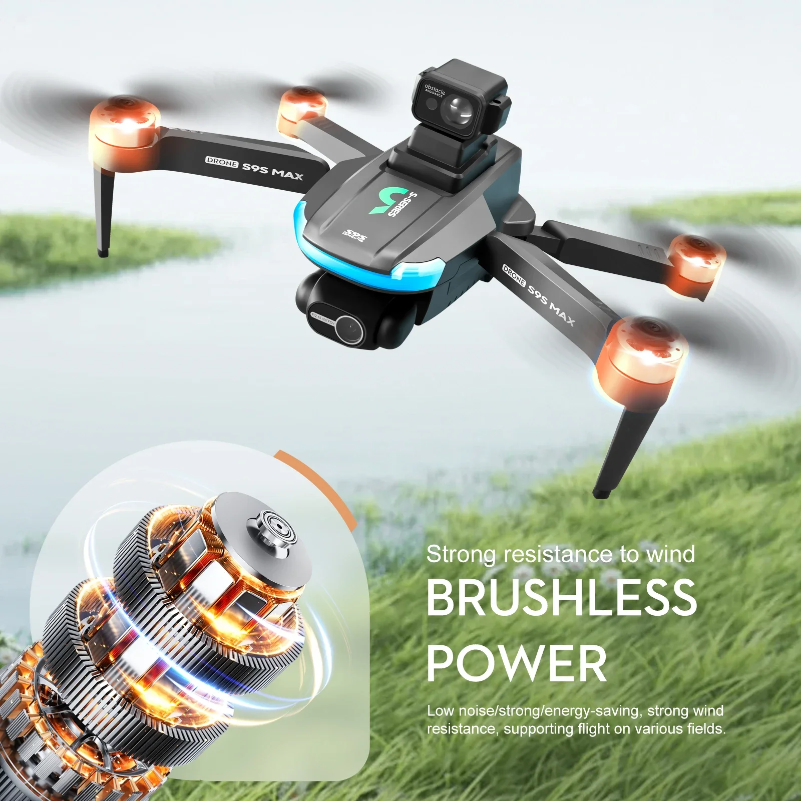 NEW S9S MAX MINI Drone 4K 2-Ax - Drone Gimbal Brushless recension och pris
