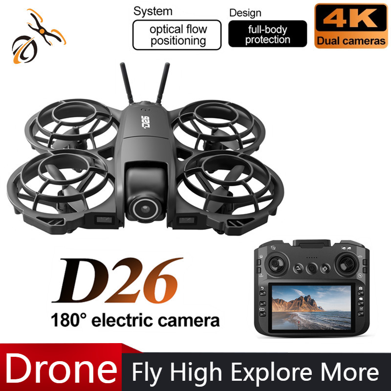 D26 Drone 4K Aerial HD 180° Ca - Drone Gimbal Brushless recension och pris