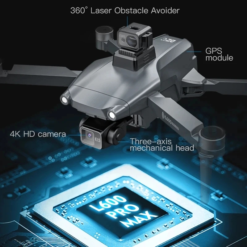 L600 PRO MAX GPS Drone Profess - Drone Gimbal 3 Axis recension och pris