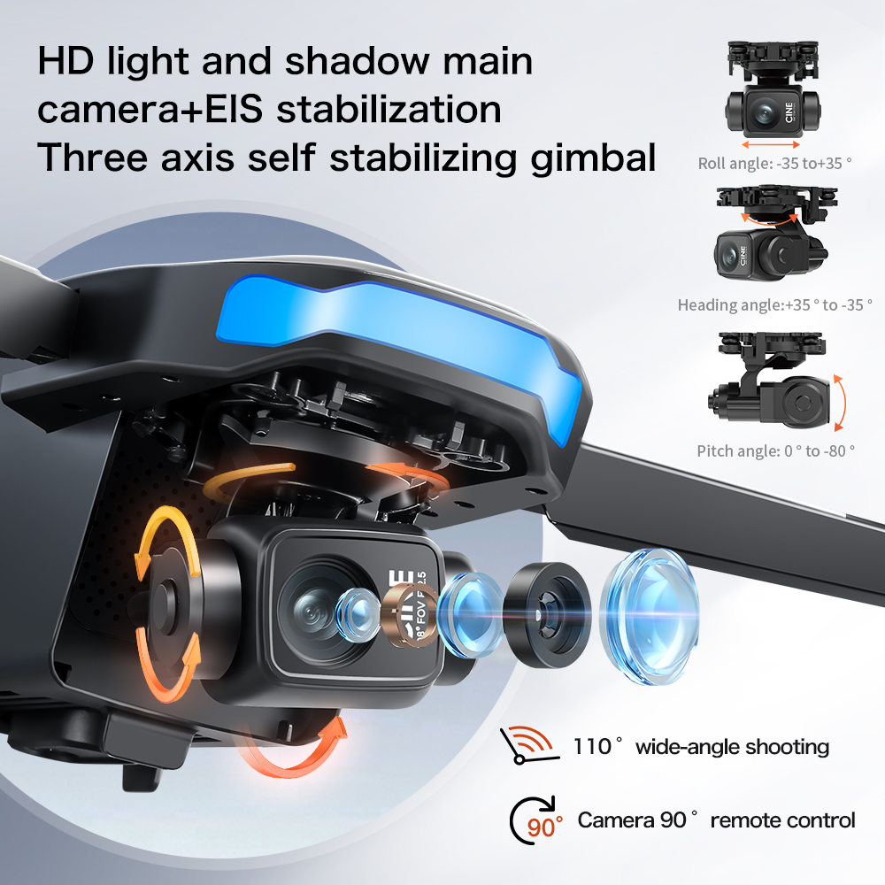New S-X1 MAX Drone GPS 8K Prof - Drone Gimbal 3 Axis recension och pris